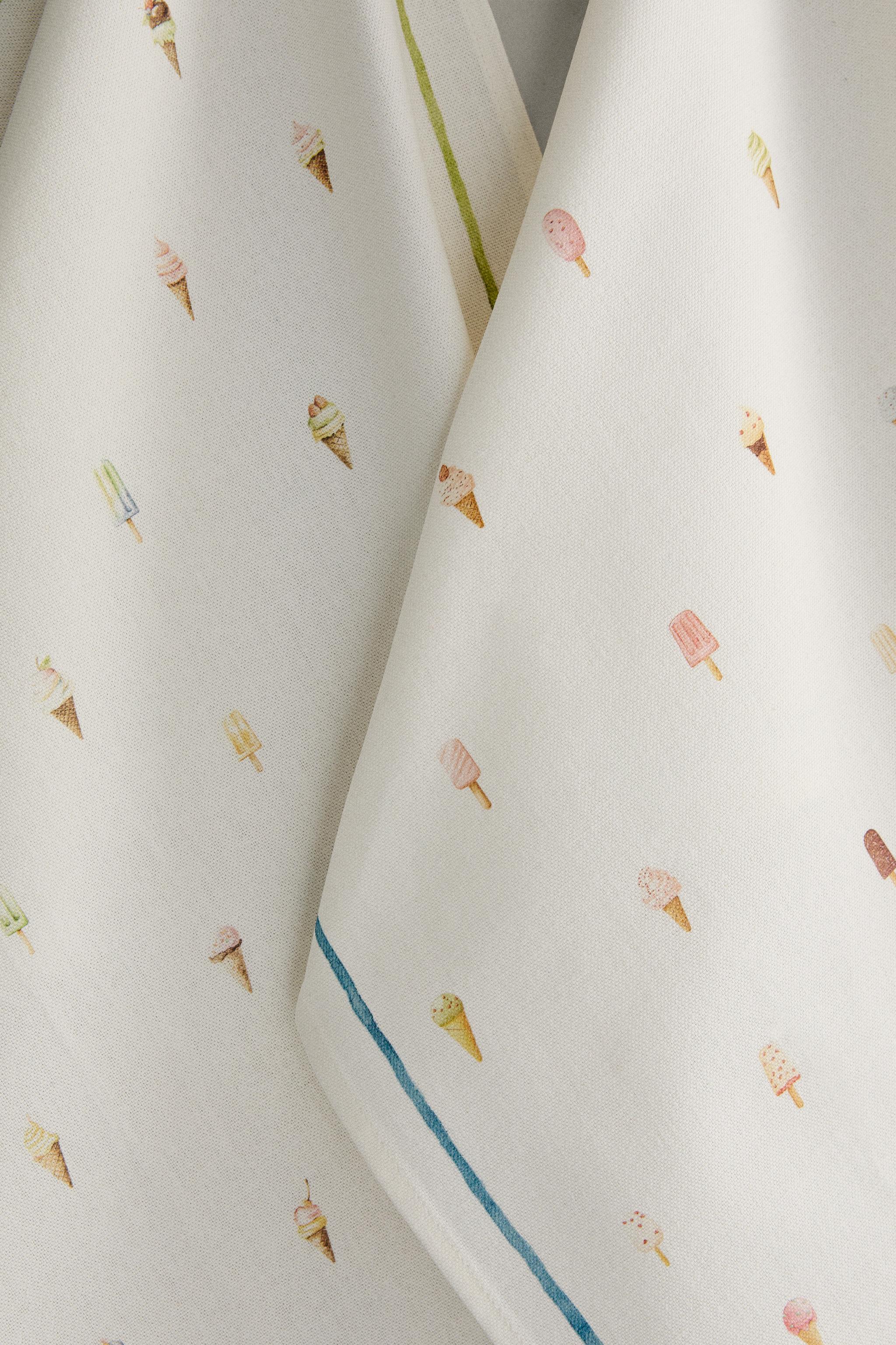 SET OF ICE CREAM COTTON KITCHEN TOWELS (SET OF 2)